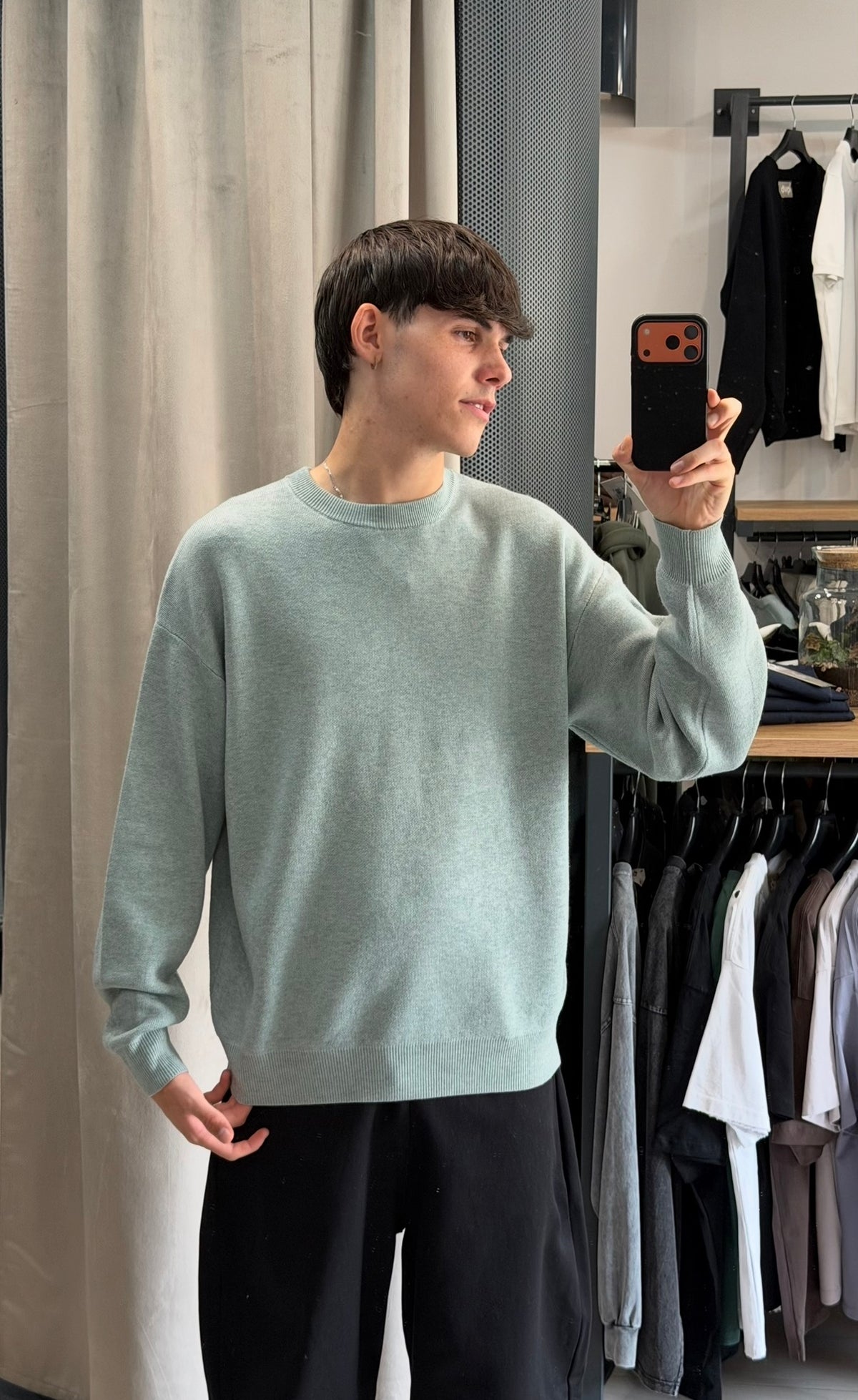 PULLOVER SOFT TURCHESE
