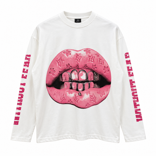 LONGSLEEVE "GRILLZ" BIANCO